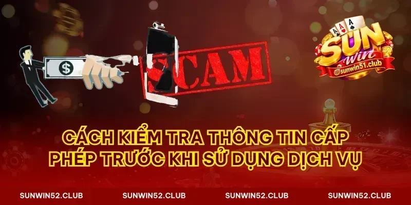 Cách kiểm tra thông tin cấp phép trước khi sử dụng dịch vụ